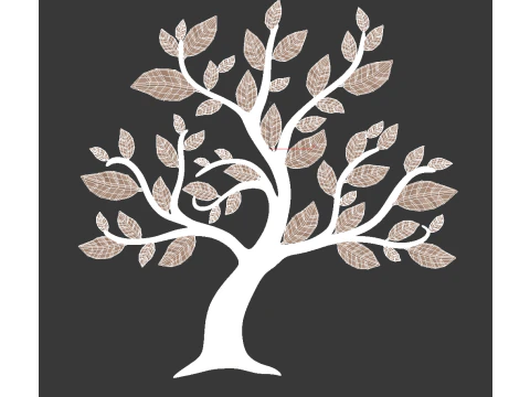 Drzewo element&oacute;w dekoracyjnych Model do druku 3D