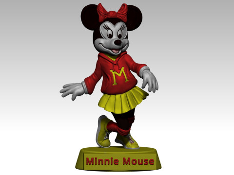 Minnie Mouse 3Dプリントモデル
