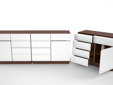 Cômoda low-poly Modelo 3D