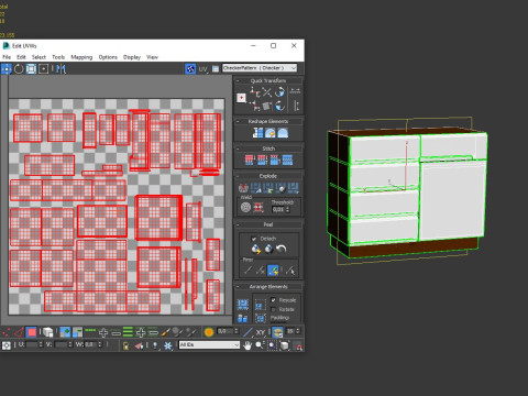 Komoda low-poly Model 3D