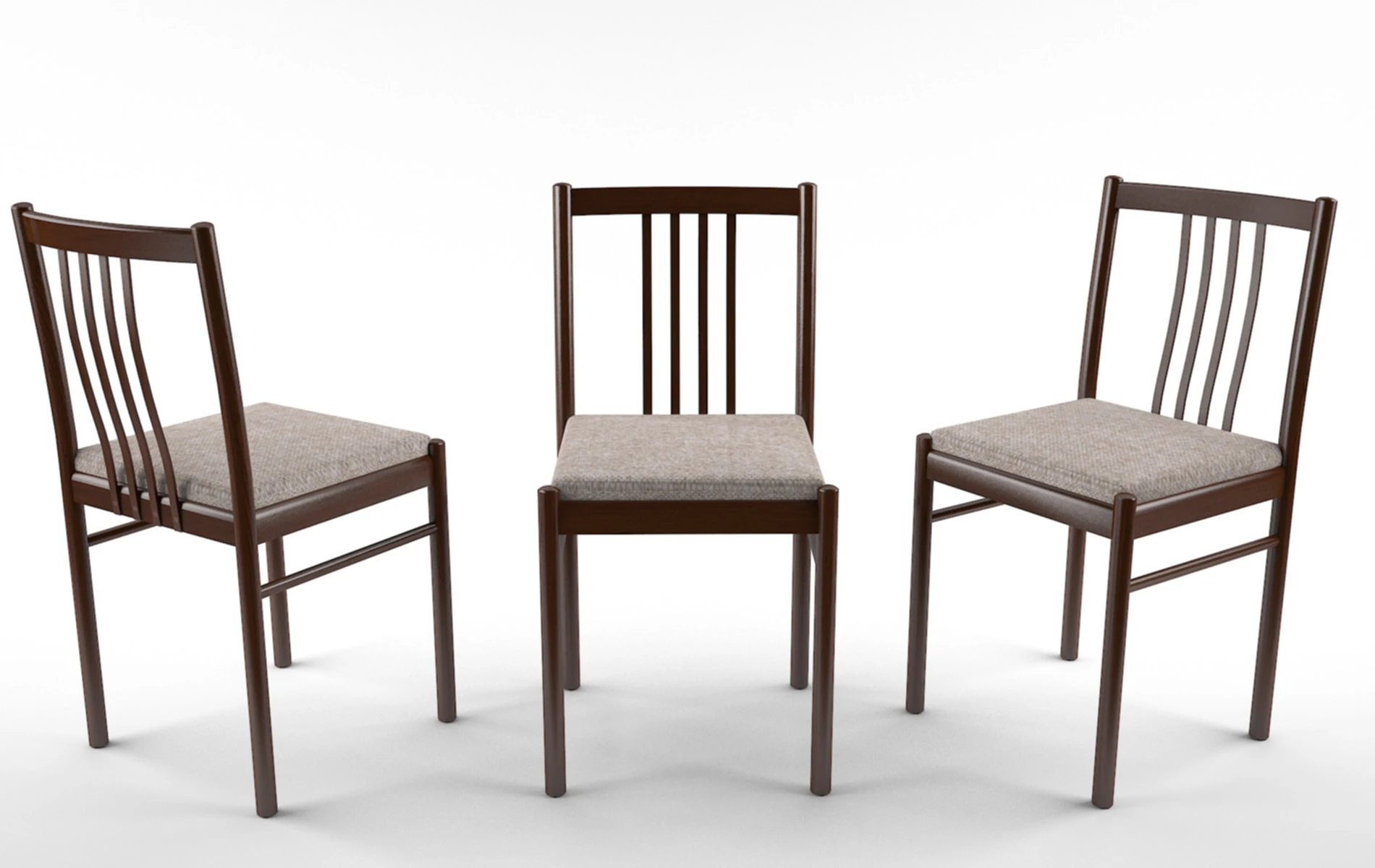 Sandalye-Lowpoly 3D Model .c4d .max .obj .3ds .fbx .stl .blend 