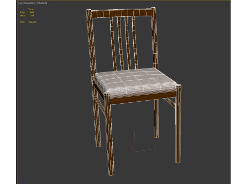 Silla-Lowpoly Modelo 3D