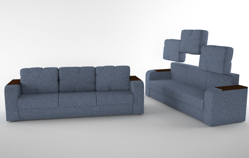 Sofa Low-Poly 3D Modell .c4d .max .obj .3ds .fbx .stl .blend 