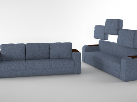 Диван Low-Poly 3D Модель