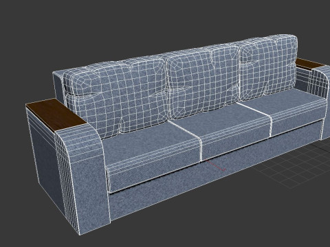 Sofa Low-Poly 3D Modell