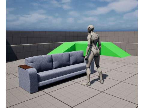 Sofa Low-Poly 3D Modell