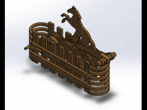 달리는 말 3D 모델