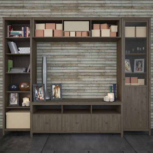 ikea hemnes tv station chest 3D 模型 .c4d .max .obj .3ds .fbx .stl .blend