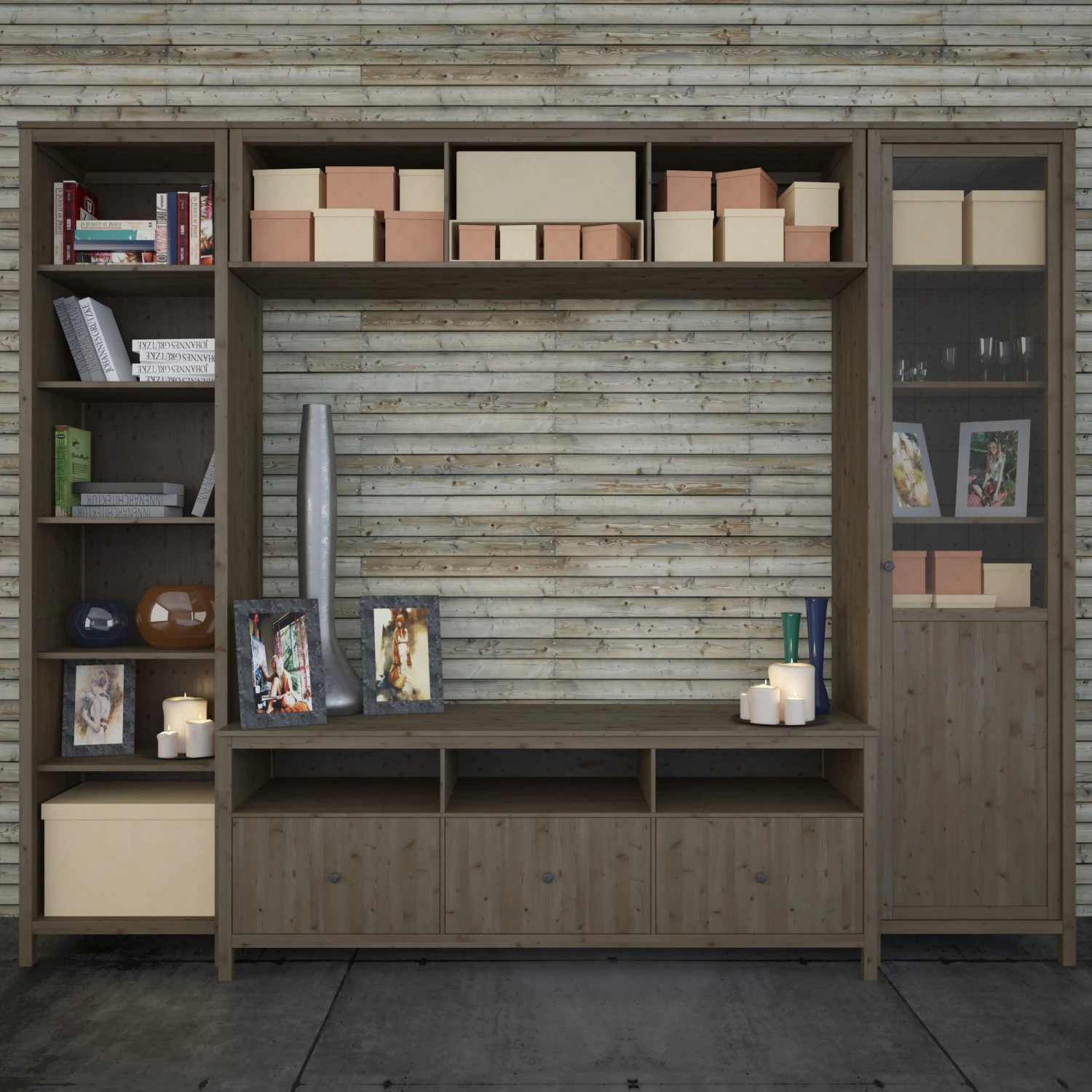 ikea hemnes tv station chest 3D Model .c4d .max .obj .3ds .fbx .stl .blend 
