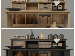 ikea hemnes table decor set Modèle 3D