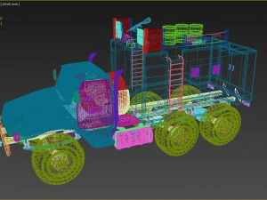 modernized ural 4320 3D Model