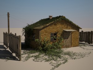 forest hut Modèle 3D