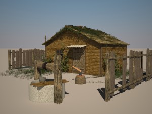forest hut Modèle 3D