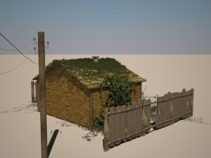 forest hut Modèle 3D