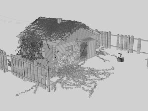 forest hut Modèle 3D