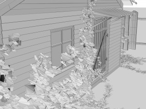 forest hut Modèle 3D