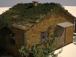 forest hut Modèle 3D