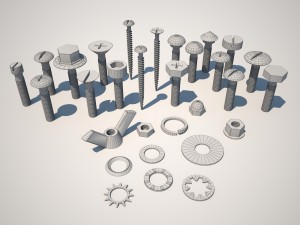 bolts and screws 3D Model