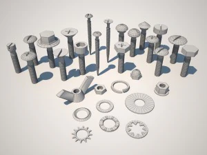 bolts and screws 3D Model