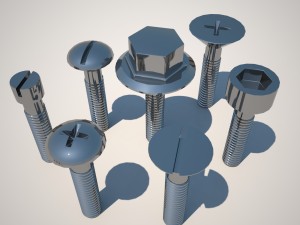 bolts and screws 3D Model