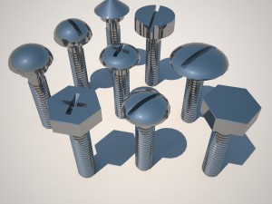 bolts and screws 3D Model