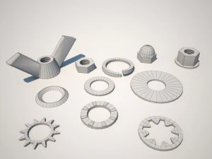 bolts and screws 3D Model