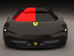 black car-bed 3D Model