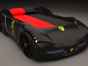 black car-bed 3D Model