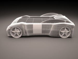 black car-bed Modelo 3D