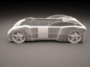 black car-bed 3D Model