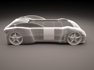 black car-bed Modelo 3D