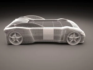 black car-bed 3D Model