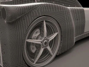 black car-bed 3D Model