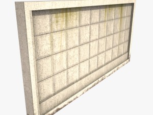 concrete fence low-poly 3D Model