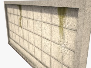concrete fence low-poly 3D Model
