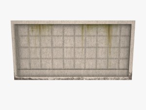 concrete fence low-poly 3D Model