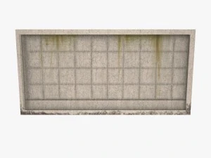 concrete fence low-poly 3D Model