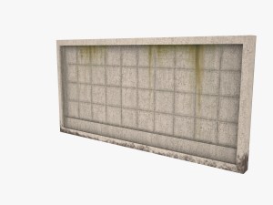 concrete fence low-poly 3D Model