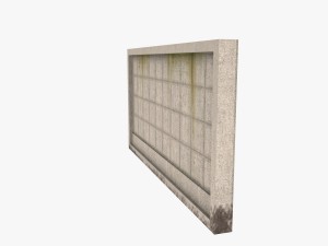 concrete fence low-poly 3D Model