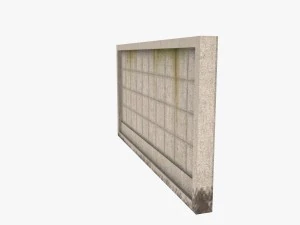 concrete fence low-poly 3D Model