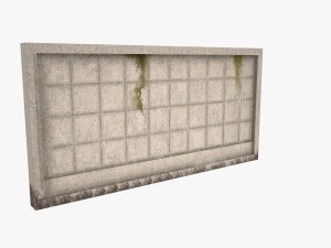 concrete fence low-poly 3D Model