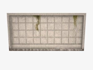 concrete fence low-poly 3D Model