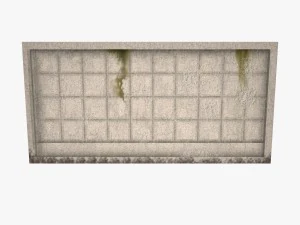 concrete fence low-poly 3D Model