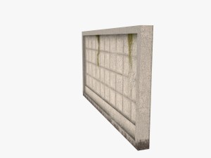concrete fence low-poly 3D Model