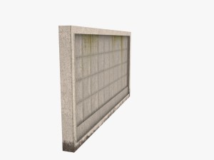 concrete fence low-poly 3D Model