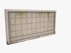 concrete fence low-poly 3D Model
