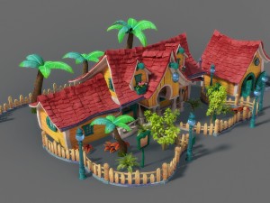 cartoon house 3D Модель