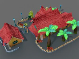 casa dos desenhos animados Modelo 3D