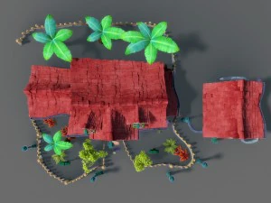 casa dos desenhos animados Modelo 3D