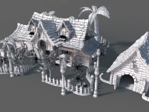 casa dos desenhos animados Modelo 3D